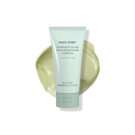 Marini SkinSolutions Night Zyme - Overnight Glass Skin Resurfacing Complex - Face Mask with Proteolytic Papaya Enzymes & Peptides - All Skin Types - Cruelty Free - Made in the USA - 1.7 oz