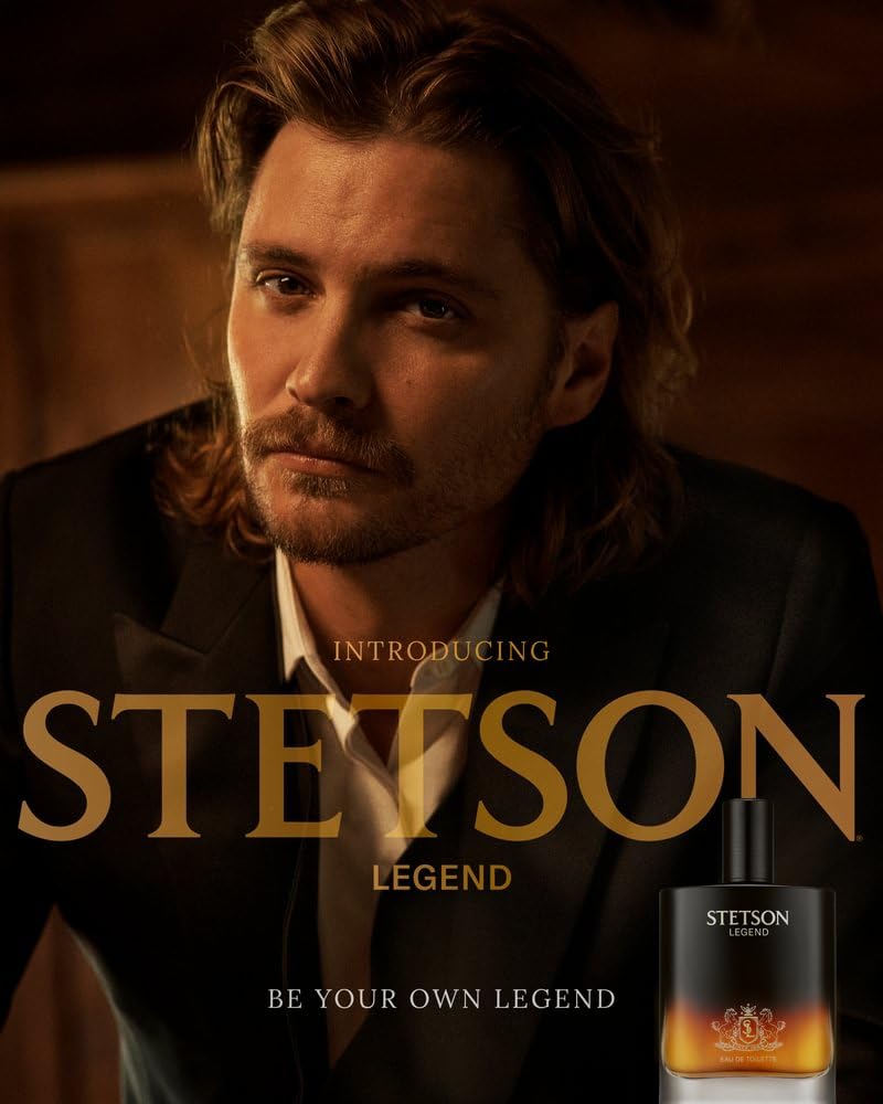 SCENT BEAUTY STETSON Legend - With Notes of Bergamot Zest, Lavender Essence, and Tonka Bean - 3.4 Fl Oz