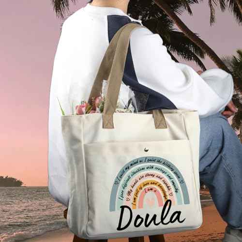 WCGXKO Doula Thank You Gift Doula Definition Gift Doula Zipper Pouch Cosmetic Bag (Doula TB)