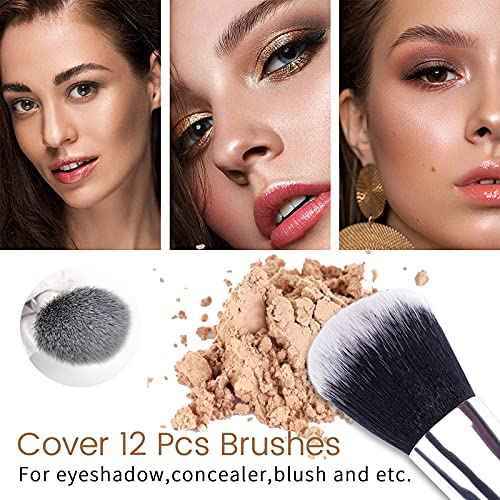 Make up Brushes set 29pcs MSQ Professional Cosmetics Brushes with Adjustable Belt Makeup Bag Foundation Powder Brush Eye Shadows Brushes Concealer Blending Brushes for Women/Girls/Artists/Holiday gift