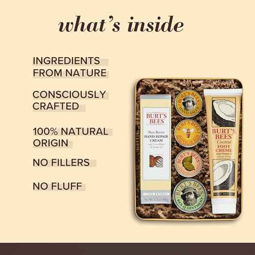 Burt's Bees Gifts Ideas - Classics Set, 6 Products in Giftable Tin ? Cuticle Cream, Hand Salve, Lip Balm, Res-Q Ointment, Hand Repair and Foot Cream