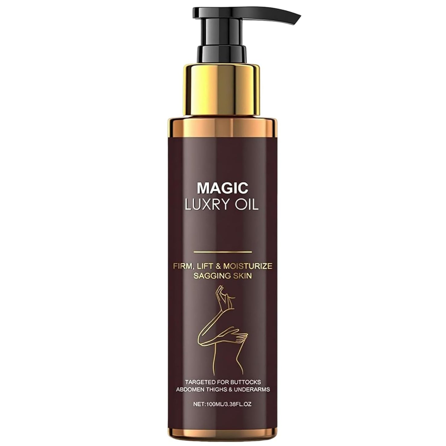 MAGIC LUXURY OIL, Magic Body Firming Oil, Hydrating and Firming Skin Oil for Arms, Body oil substitute containing vitamin E, rosehip, and almond, Full Body Use(3.38oz)