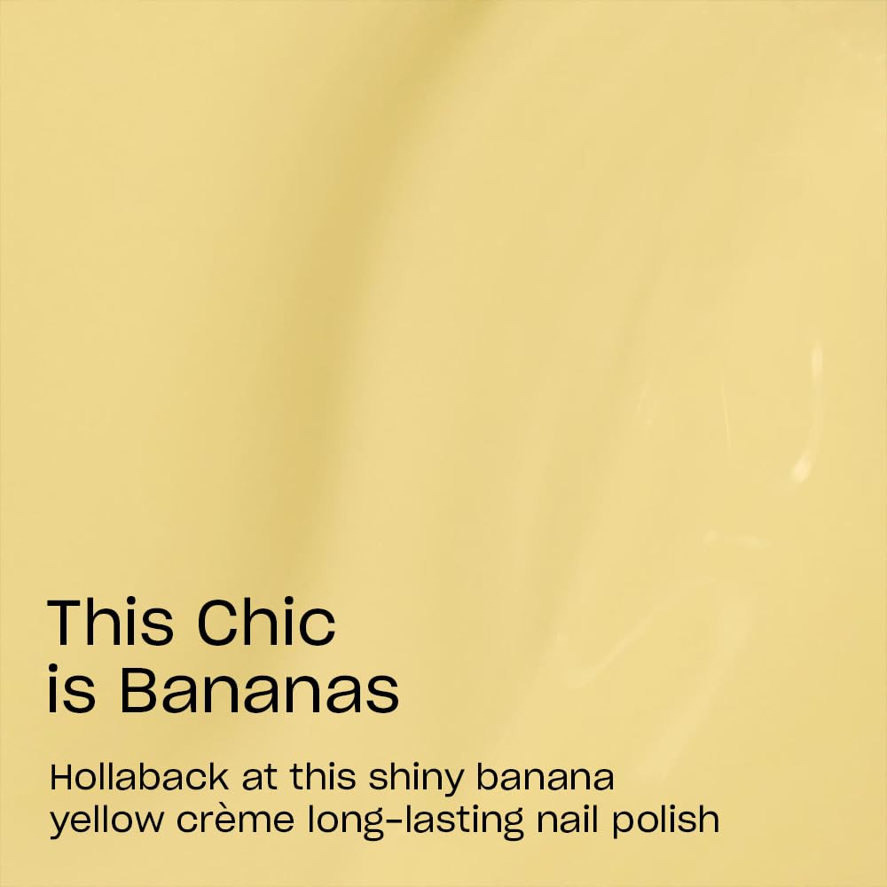 OPI Infinite Shine This Chic is Bananas | Opaque Soft Yellow Crème Long Wear Gel Like Nail Polish | Vegan, Long Lasting, Streak Free