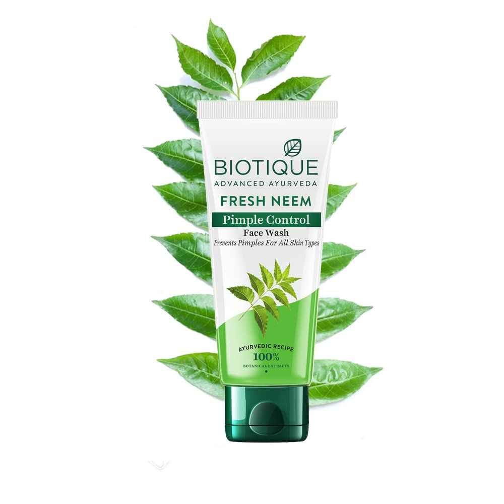 Biotique Advanced Ayurveda Bio Neem Purifying Face Wash for All Skin Types, 150ml I 5.07 Fl. Oz.