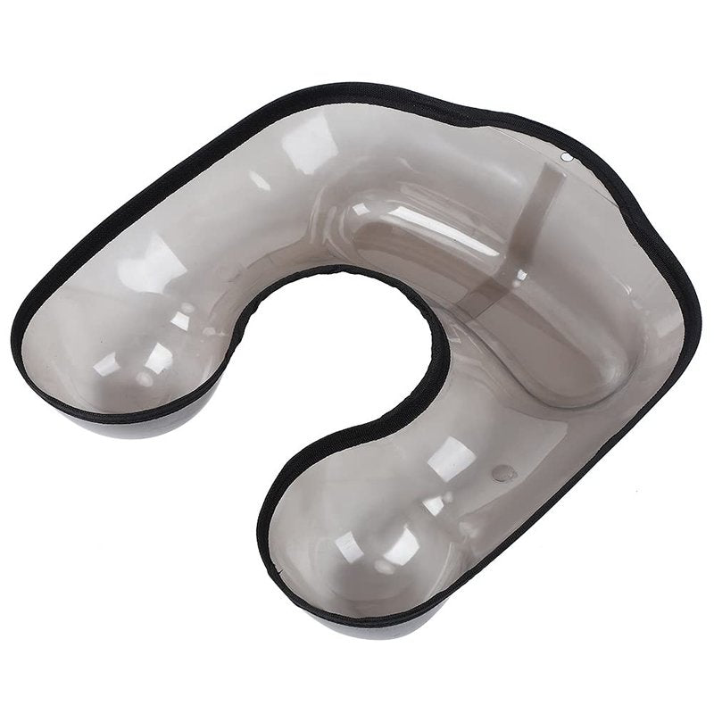 GOTOTOP Salon Hairdressing Neck Tray PVC Hair Coloring Shoulder Support Cover Hair Cutting Shoulder Catcher Neck Tray for Perming Black 12.2x12.6inch