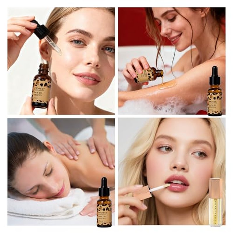 Leopard 32 Pcs Facial Skin Care Set, Spa & Self-Care Gifts, Bath and Body Gifts for Women, Lip Oil, Face Sheet Mask, Bath Oil, Hyaluronic Acid, Birthday, Christmas, Valentines