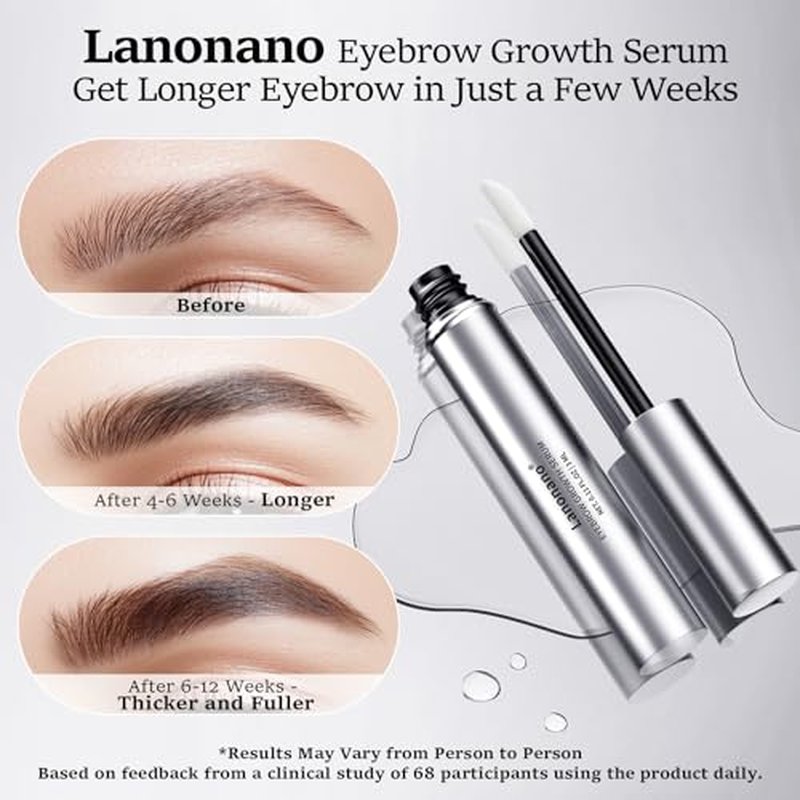 Eyebrow Serum, Fuller & Longer Looking Eyebrow Growth Serum, Advanced Eyebrow Enhancement, Vegan & Cruelty-Free, 0.1 Fl Oz£¨3ml£©