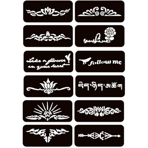 Moricher Henna tattoo kit Temporary Tattoo Kits 5 cones 96 Stencils Gifts for DIY Art Party