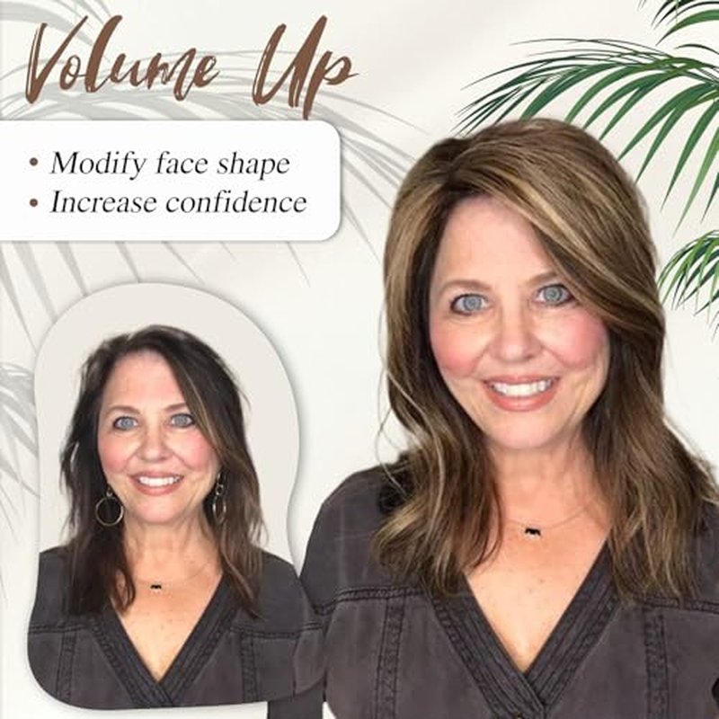 Hair Toppers with Thinning Hair 100% Real Human Topper for Women 12 inch Medium Brown Mix blonde Hairpieces for Women 120% Density top toppers Hairpieces for Thinninghair#427
