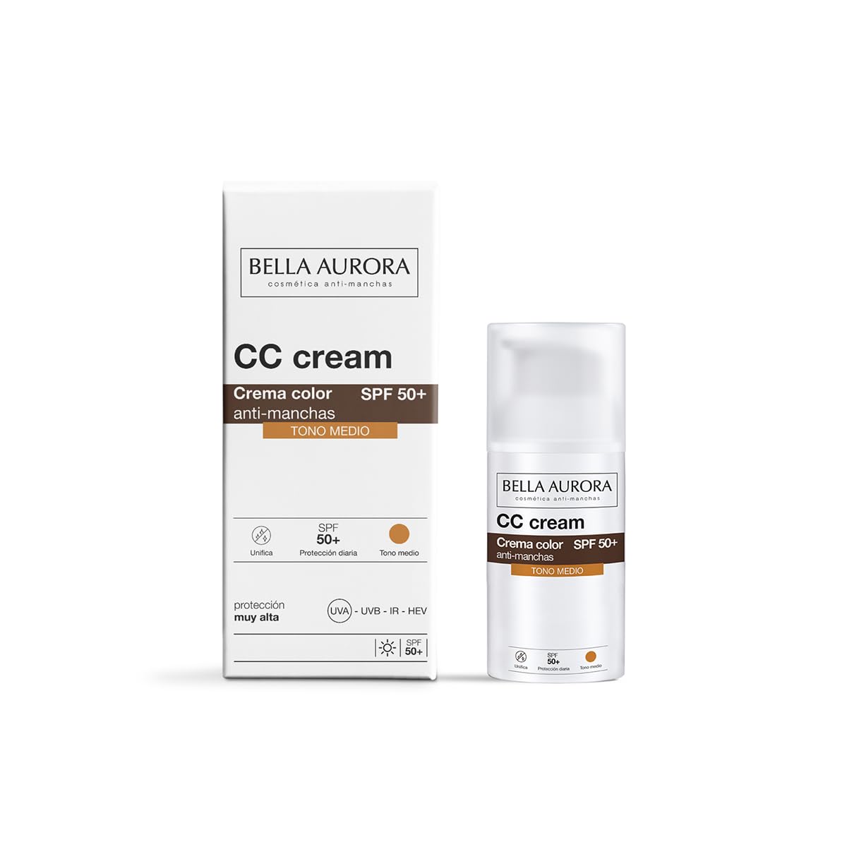 Bella Aurora Cc Cream Medium Shade SPF50 Plus, 30 ml