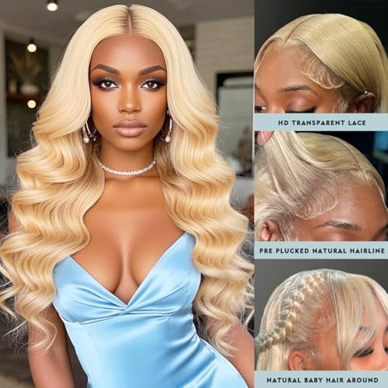 22 Inch 613 Lace Front Wig Human Hair 200 Density Blonde Wig Human Hair 13x4 Lace Front Wigs Human Hair Pre Plucked 613 Wigs For Women
