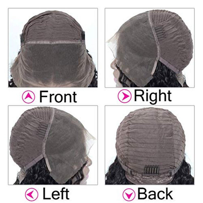 Foreverlove Deep Curly Lace Front Wigs Human Hair Natural Color 13x4 HD Lace Wigs for Black Women 200% Density 10A Grade Brazilian Virgin Human Hair (18 Inch)