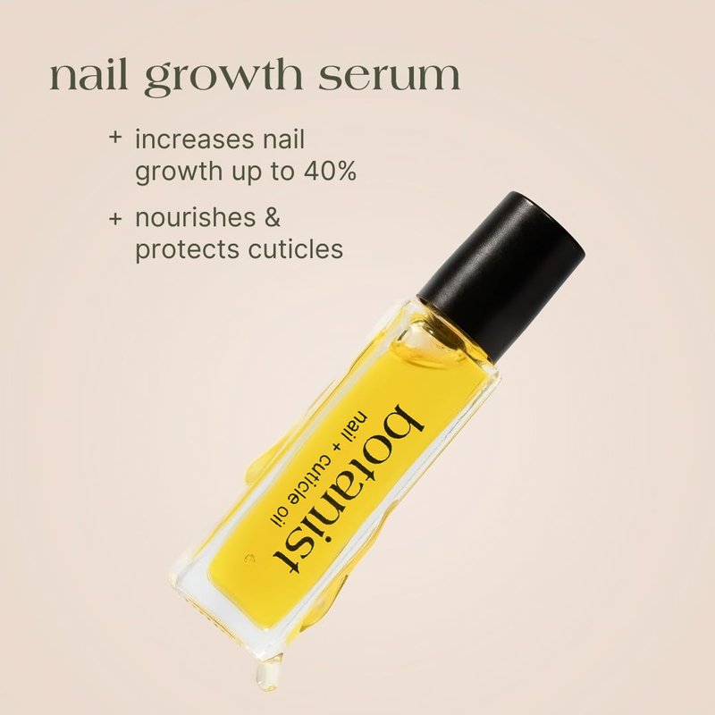 Botanist Nail Rescue Kit | Nail Strengthening Polish + Growth Serum | Grow and Strengthen Nails Damaged from Acrylics, Dip, and Gel Manicures | Non-Toxic, 84% Plant Based, 21-Free & Vegan (Nude)