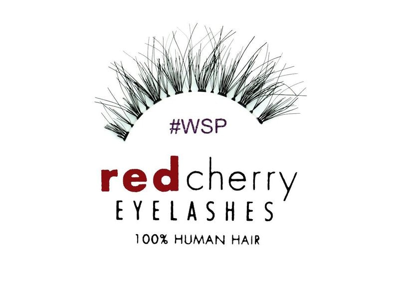 Red Cherry False Eyelashes 100% Human Hair Pack of 10 Pairs WSP
