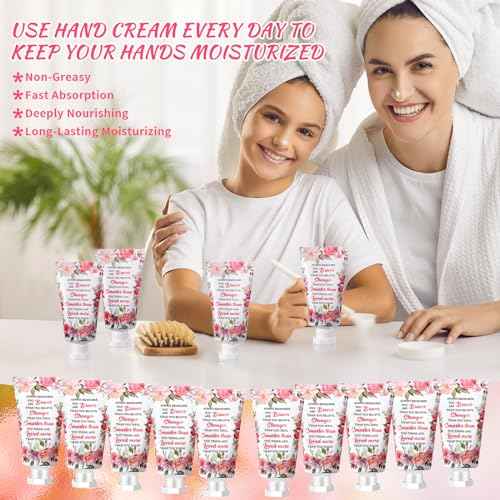 50 Pcs Thank You Hand Cream Bulk Appreciation Gifts for Woman Inspirational Travel Hand Cream Gift Set Always Remember You Are Braver Than You Believe Hand Lotions for Women Coworker Teacher