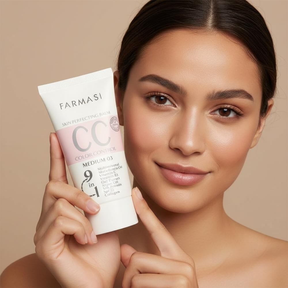 Farmasi CC Cream, Hydrating, Light Coverage, SPF 25, Medium, 1.7 fl oz