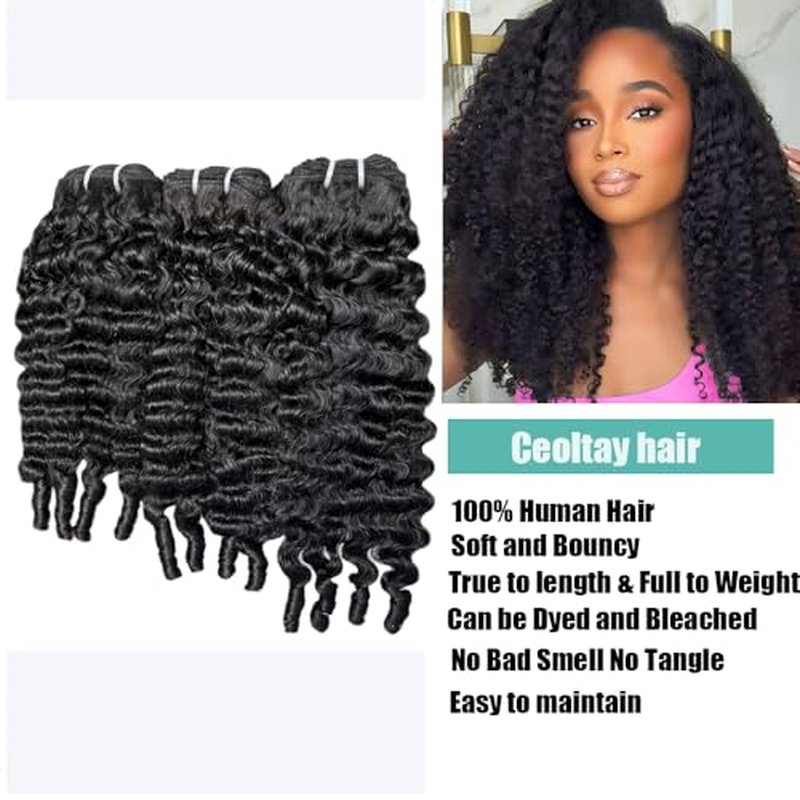 Burmese Curly Bundles Human Hair 12 Inch Human Hair 4 Bundles 100% Unprocessed Quick Weave 3c4a Real Human Hair Extensions Natural Black