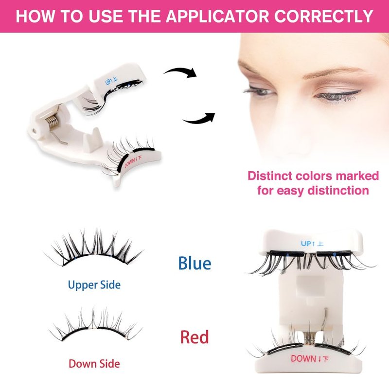 VEYESBEAUTY Magnetic Eyelashes with Applicator Reusable Magnetic Lashes Natural Look No Glue Needed False Eyelashes, Moonlit Lashes Kit Easy to Wear and Remove