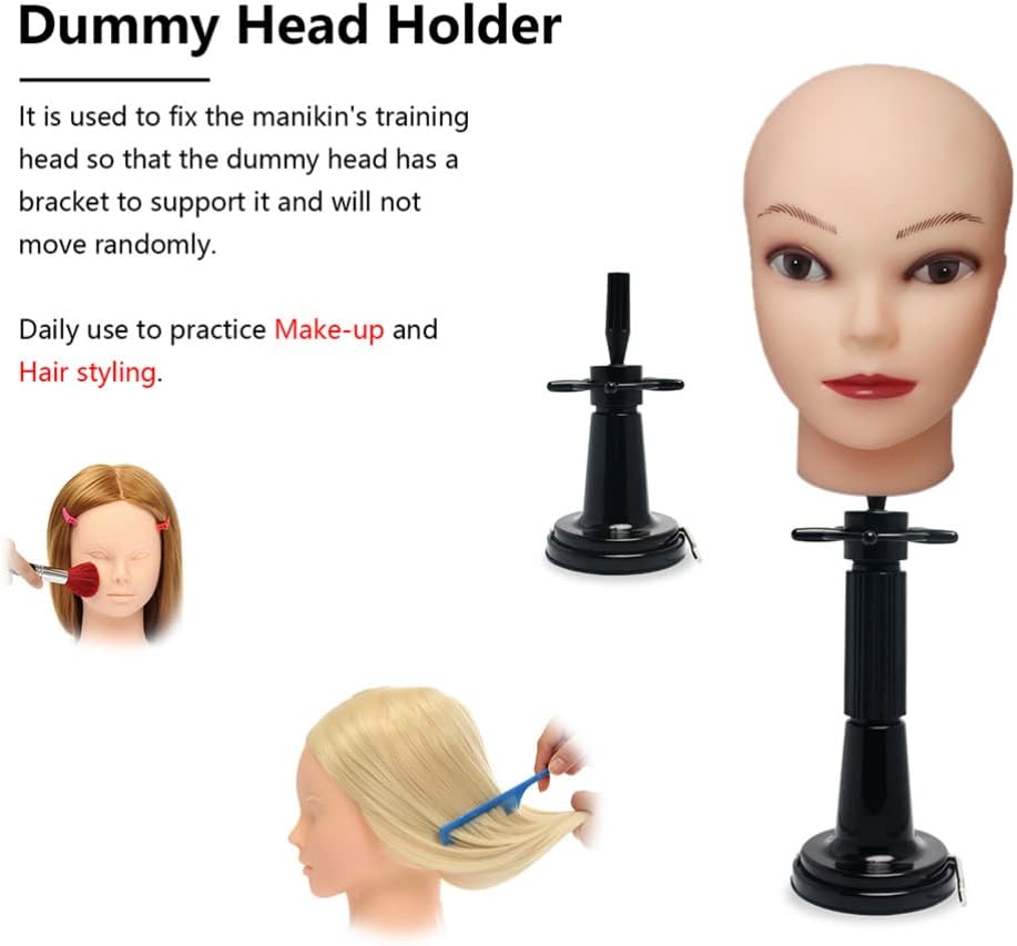 Wig Suction Cup Holder - Cosmetology Training Head Stand with Clamp | Durable Mannequin Rack