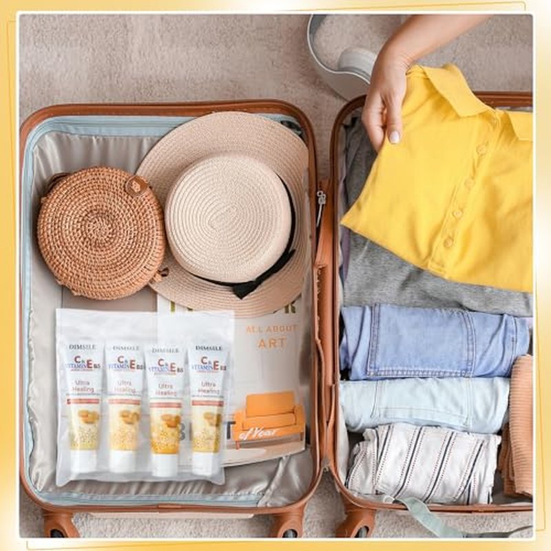 50 Pack Travel Size Body Lotion 1 Oz Dry Skin Moisturizer with Flip Cap for Extra Dry Skin, for Inns and Hotels, Airlines, Offices, Gyms and More(Natural Style)