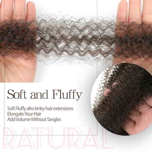 Spring Afro Twist Hair, 20 Inch Springy Marley Twist Braiding Hair Pre-Separated 6 Packs Spring Twist Afro Kinkys Bulk Hair for Soft Locs Crochet Hair Extensions for Black Women (T30, 20inch)