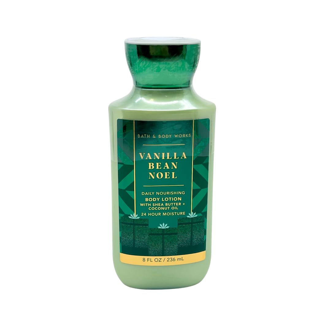 Bath & Body Works VANILLA BEAN NOEL Body Lotion Gift Set with a Blue Bow for Holiday & Gifts - Pack of 2 (2023 Edition)