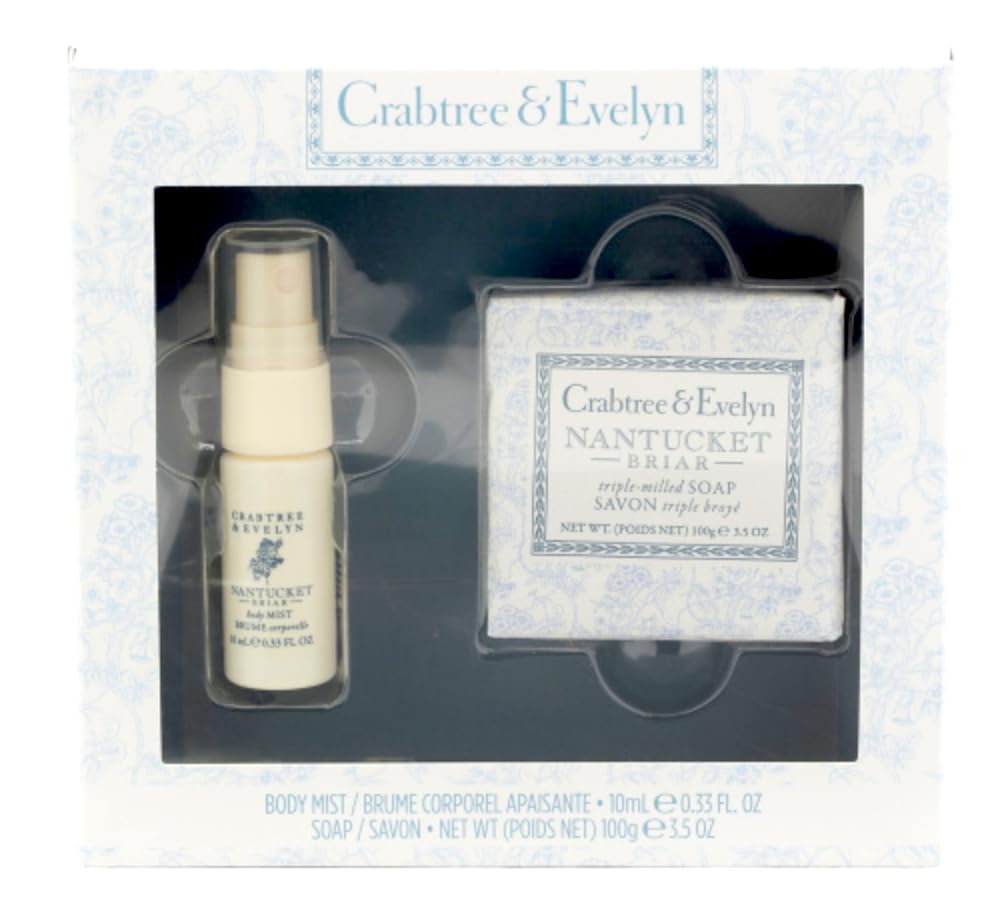 Crabtree & Evelyn Nantucket Briar .33 oz BODY MIST & 3.5 oz BAR SOAP Set