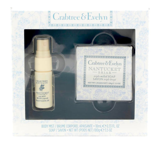 Crabtree & Evelyn Nantucket Briar .33 oz BODY MIST & 3.5 oz BAR SOAP Set