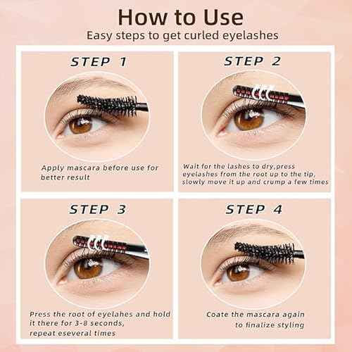 Heated Eyelash Curler, Fast Heat up Within 10s, 24 Hours Long Lasting, Rechargeable Electric Eyelash Curler, Temperature Control, Mini Lash Curler Safe Anti-Burn Eyelash Curle, with LED Display-White