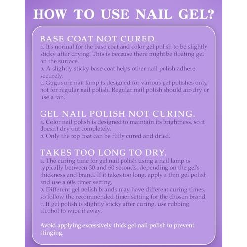 UV LED Nail Lamp, Gugusure Upgrade 180W Nail Dryer for Gel Polish with LCD Display, Auto Sensor and 4 Timer Settings, Professional Curing Lamp Light with 42 Beads for Salon and Home