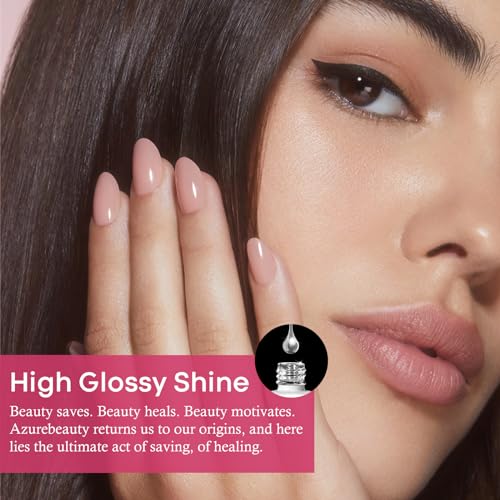 AZUREBEAUTY 4+4pc Dip Powder Liquid Set, 15ml/0.5oz, with Base/Top Coat, Activator, Brush Saver, Nail File? Fast Drying Formula, No UV Light Needed