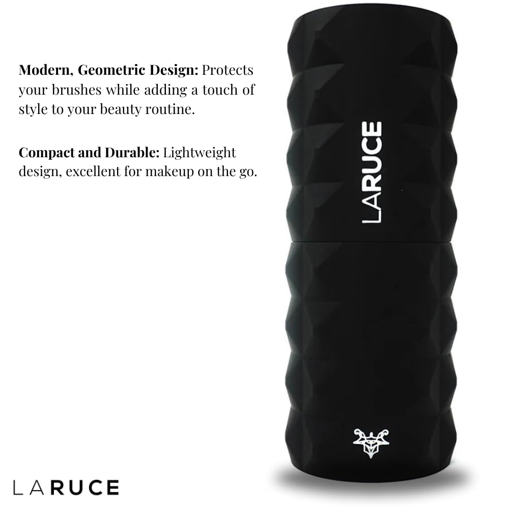 LARUCE 5PC Professional Vegan Eye Makeup Brush Set | Apply Foundation, Blend, Define, Shade, Highlight & More