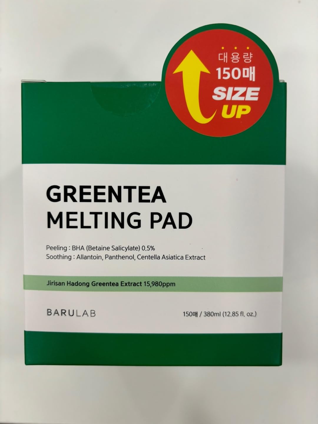 BARULAB Green Tea BHA Melting Toner Pads with Centella Asiatica Soothing Hydrating Moisturizing for All Skin Types | Anti-blemish Daily Care Gentle Mild Peeling Exfoliating Korean Skincare, White