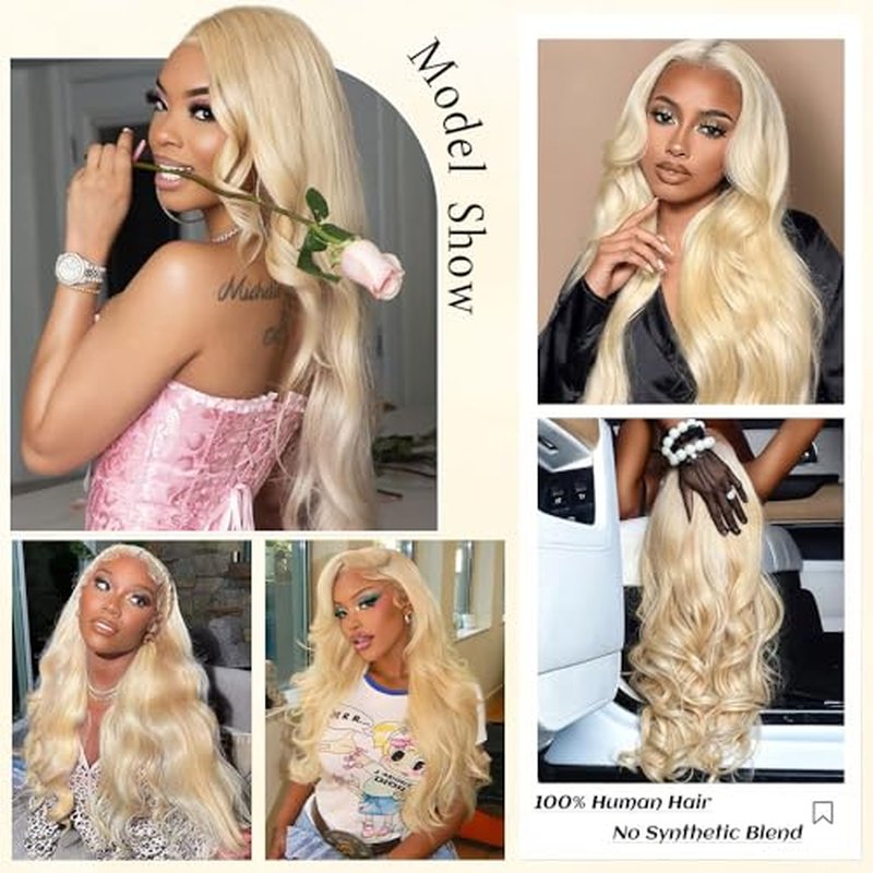 26 Inch 13x6 Lace Front Wig Human Hair 200 Density Blonde Wig Human Hair 613 HD Lace Frontal Wigs 100% Real Human Hair Easily Stained No Tangle No Shedding Longer life