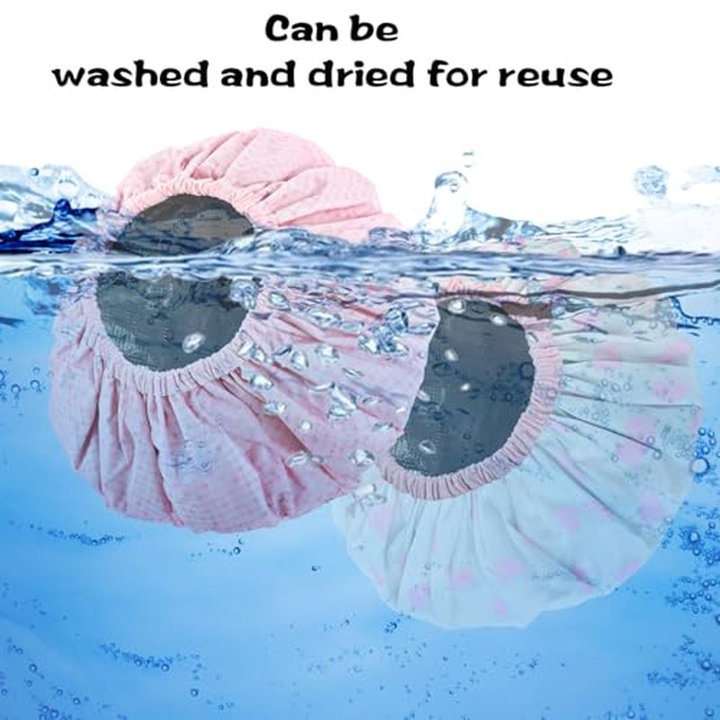 2 Pcs Pink Series Deep Conditioning Hot Oil Hair Treatment Caps - Waterproof, Double Layer, Reusable Shower & Steam Caps