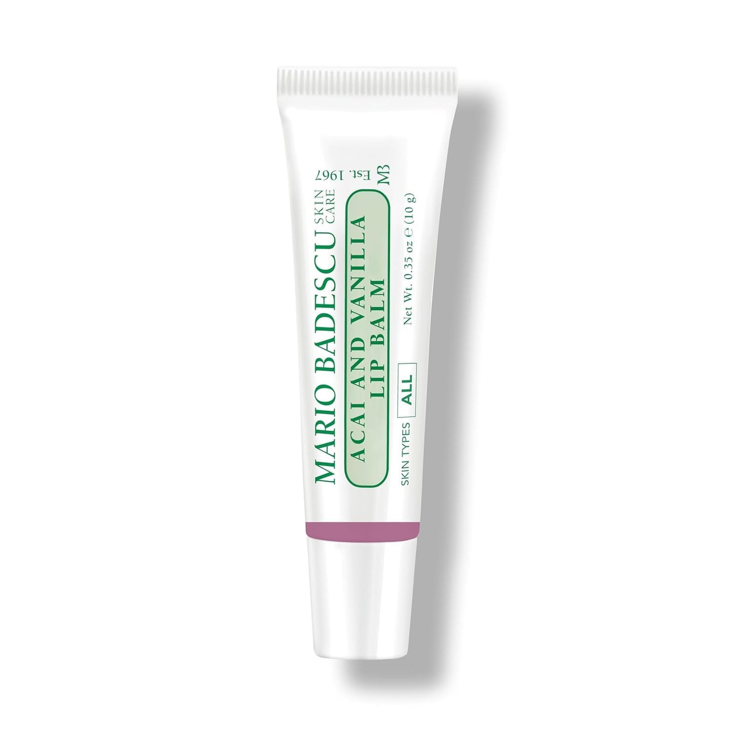 Mario Badescu Moisturizing Acai and Vanilla Lip Balm for Dry Cracked Lips, Infused with Coconut Oil and Shea Butter, Ultra-Nourishing Lip Care Moisturizer for Soft, Smooth and Supple Lips, 3 Pack