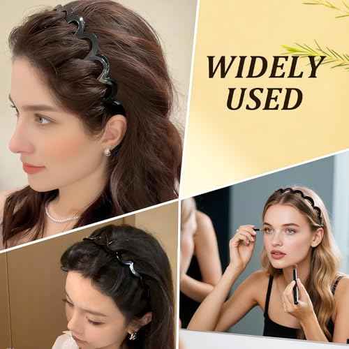 3Pcs U Shape Fashion Tooth Hair Comb Headband£¬Reversible High Cranium Head Bands for Women's Hair, Zig Zag Headbands with Wavy Teeth for Women Gifts for Teen Girls.£¨Mixed