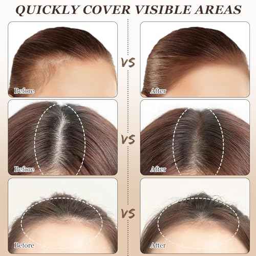 Maycheer Hairline Shadow Powder, Maycheer Hair Shadow Root Cover Up, Maycheer Hair Shadow, Hair Line Concealer Root Cover Up, Unisex Root Touch Up Hair Powder (Dark Brown, 01)