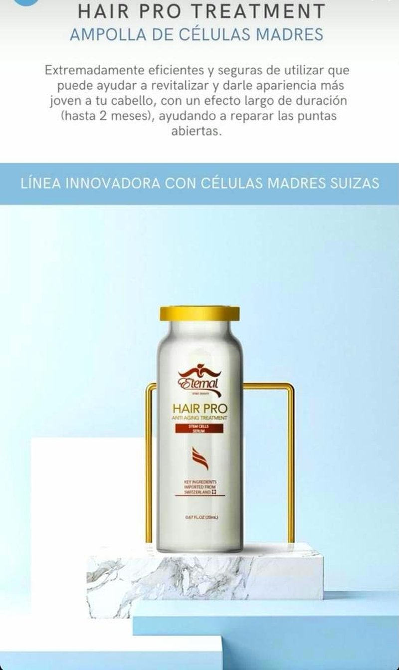 Eternal - Hair Pro, Swiss Stem Cells Serum - 0.67 fl oz/each -wholesale price - 3 ampoules