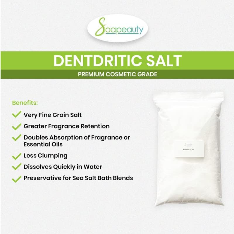 DENDRITIC Salt 5 lbs - Premium Bath Scrub & Exfoliant for Relaxation | Fine Grain, Pack of 2