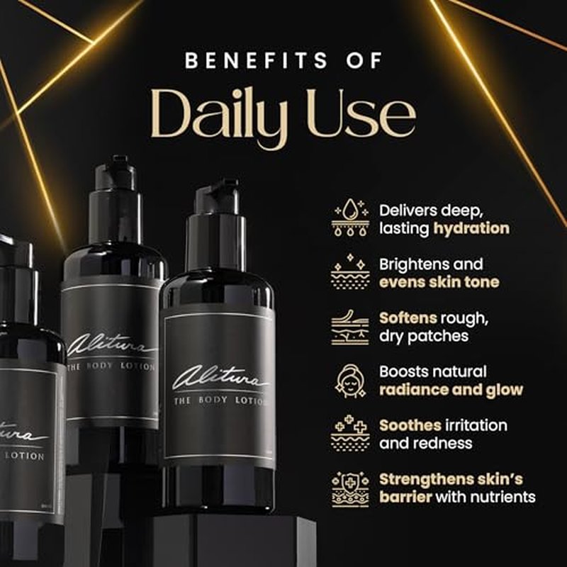 Alitura Naturals Organic Face & Body Lotion ? Anti-Aging Moisturizer with Olive Oil & Acai Butter ? Hydrating Cream for Dry, Sensitive & Aging Skin ? For Men & Women ? 200ml