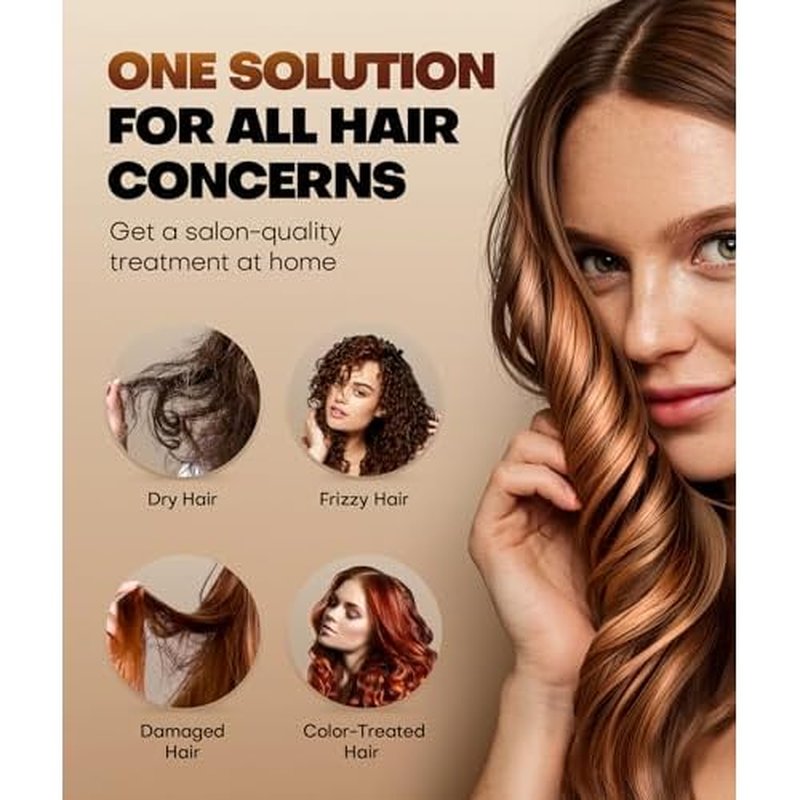 Collagen Hair Mask for Deep Conditioning, Keratin Hair Treatment with 4 Hydrolyzed Proteins, Moroccan & Avocado Oils Conditioner for Nourish, Calendula Gentian Extracts Care Dry & Damaged Hair