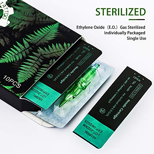 Ambition TREX Cartridges #12 Standard 3RL Disposable Tattoo Needles 3 Round Liner Long Taper 1203RL 20Pcs for Rotary Tattoo Machine Supply