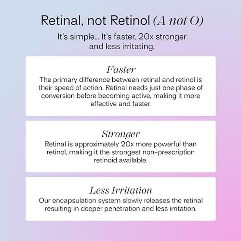 Retinal Skin Restoring Serum with 0.1% Retinal, Bio Retinol, Peptides & Niacinamide, Face Serum for Anti-Aging, Fine Lines & Hyperpigmentation