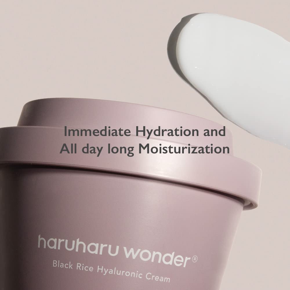 Haruharu Wonder Black Rice Hyaluronic Cream - Vegan Fermented Facial Moisturizer | 3.2 fl. oz / 90ml