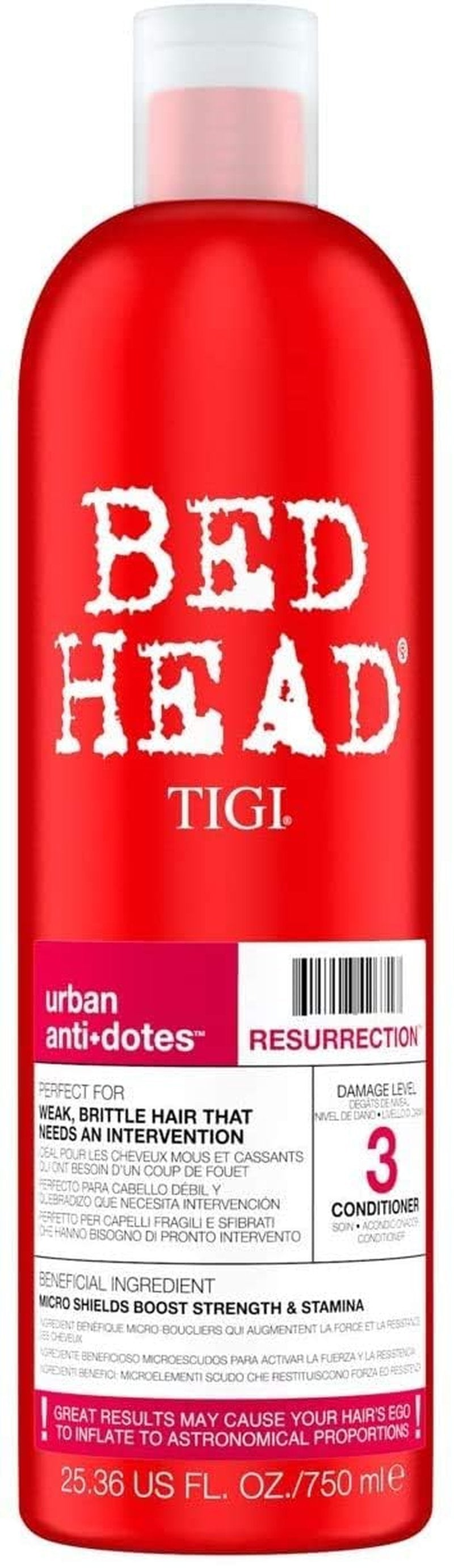 Tigi Bed Head Urban Antidotes Resurrection Conditioner Damage Level 3, 25.36 Oz (Pack Of 2)
