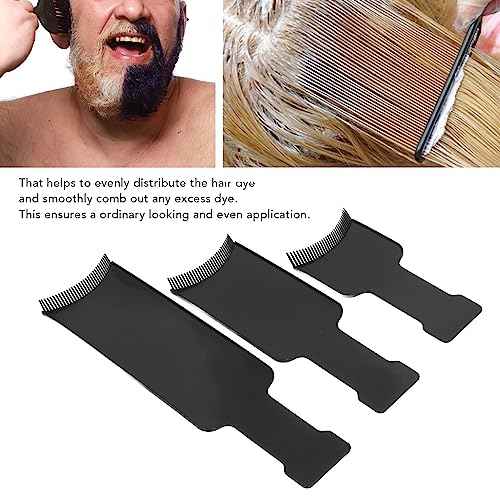 3pcs Hair Dyeing Board Highlighting Kit,Highlight Comb,Highlighting Board With Teeth Hair Dyeing Brush Hairdressing Styling Tool