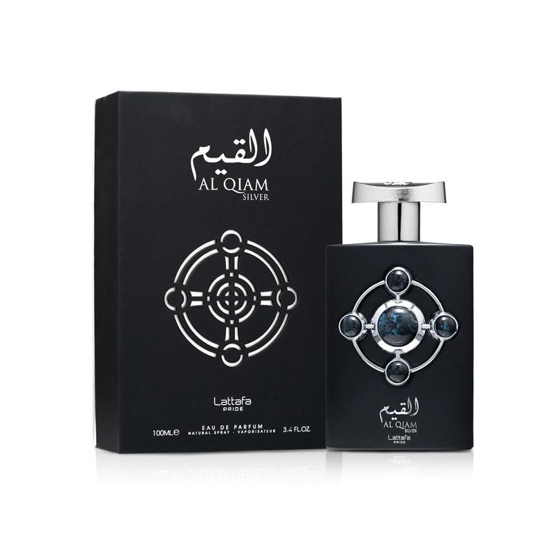 Lattafa Perfumes Al Qiam Silver for Unisex Eau de Parfum Spray, 3.4 Ounce