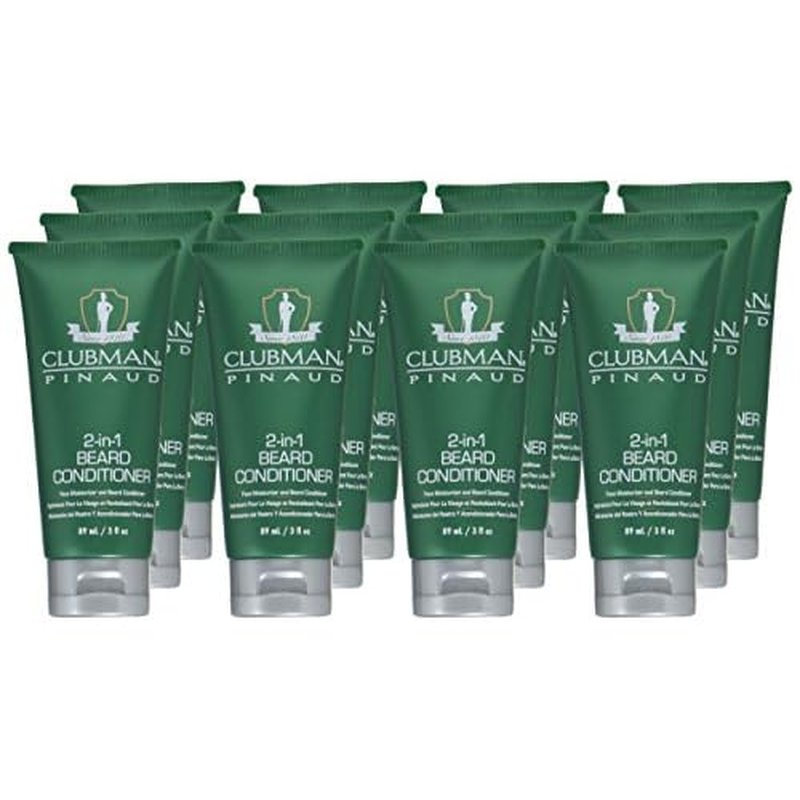 Clubman 2-in-1 Beard Conditioner, 3 Ounce (Pack of 12)