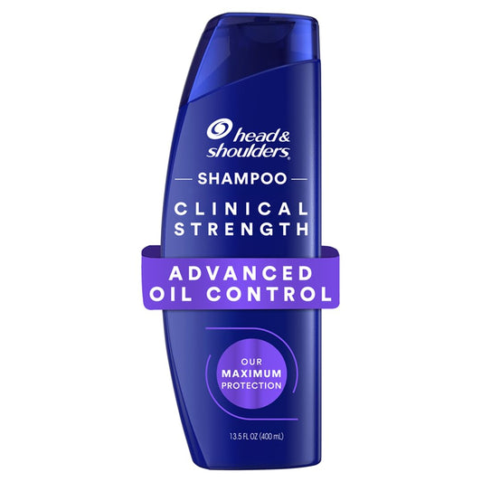 Head & Shoulders Anti-Dandruff Shampoo with 1% Selenium Sulfide, Clinical Strength Advanced Oil Control Twin Pack, Seborrheic Dermatitis Relief, Oily Scalp, 13.5 Fl Oz